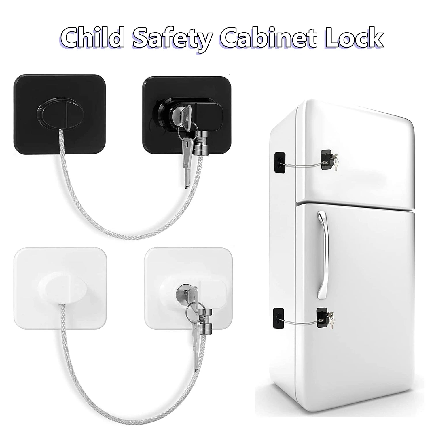 Cabinet & drawer safety lock set