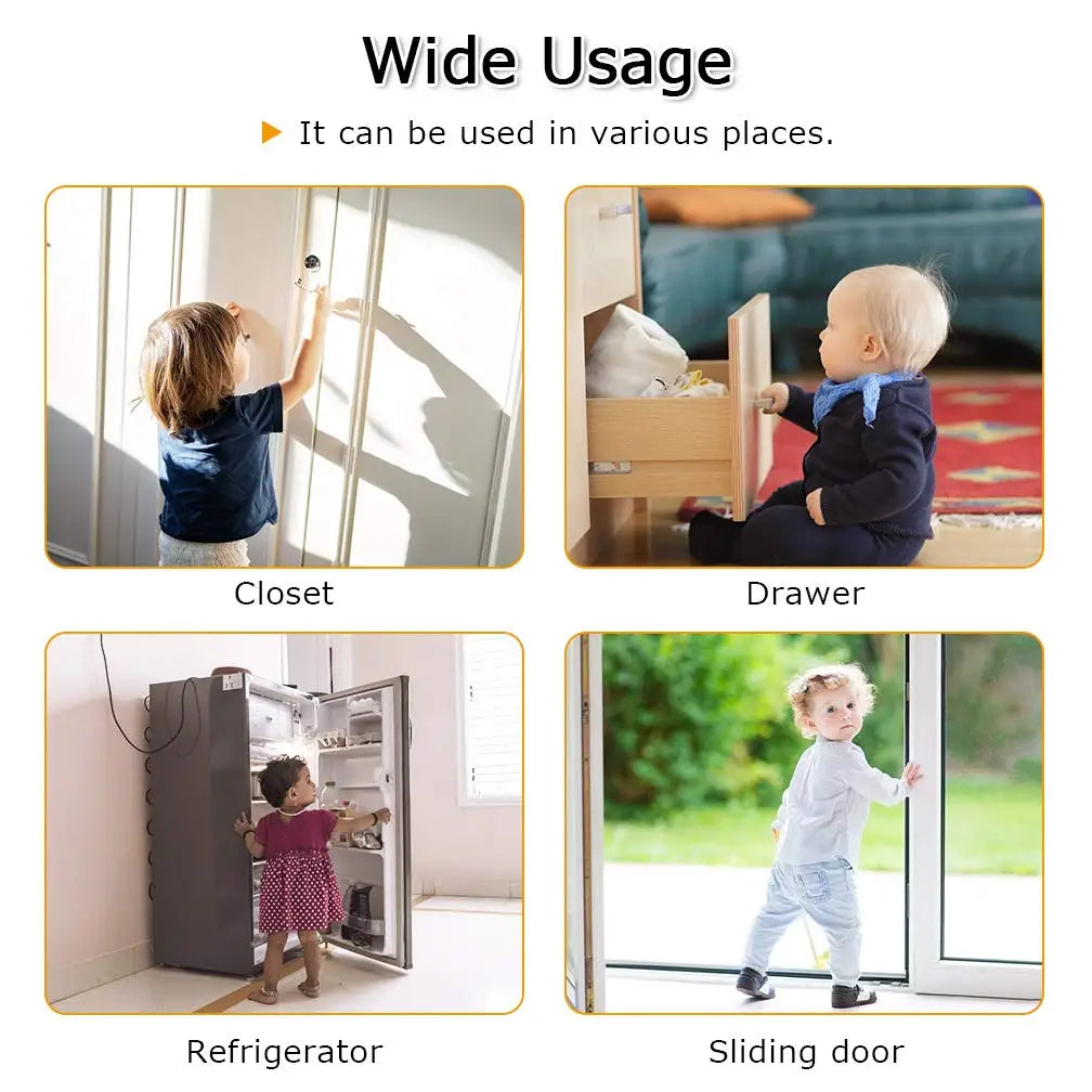 Cabinet & drawer safety lock set