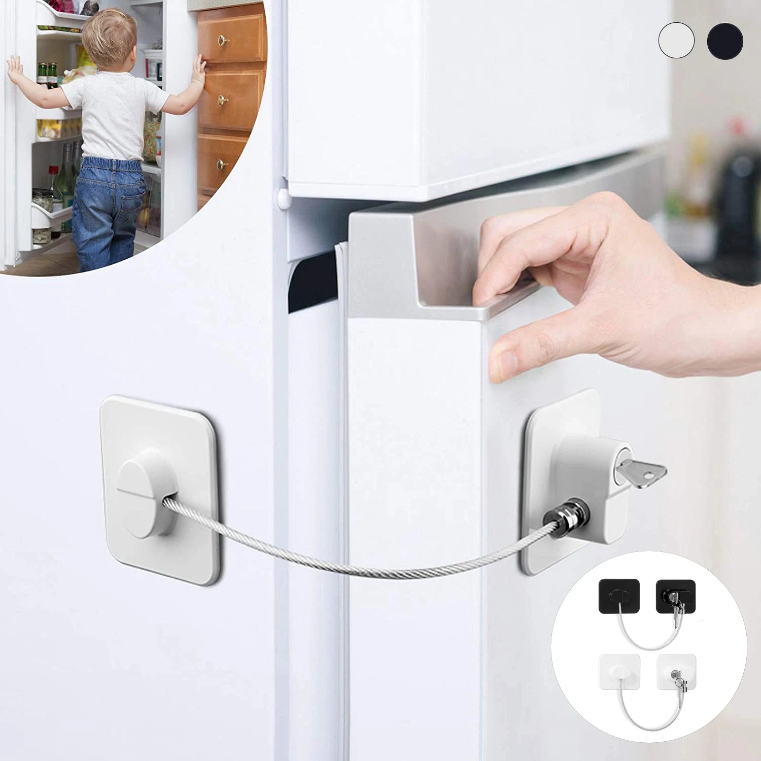 Cabinet & drawer safety lock set