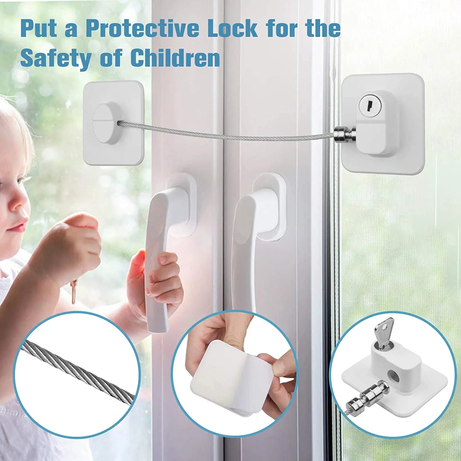 Cabinet & drawer safety lock set