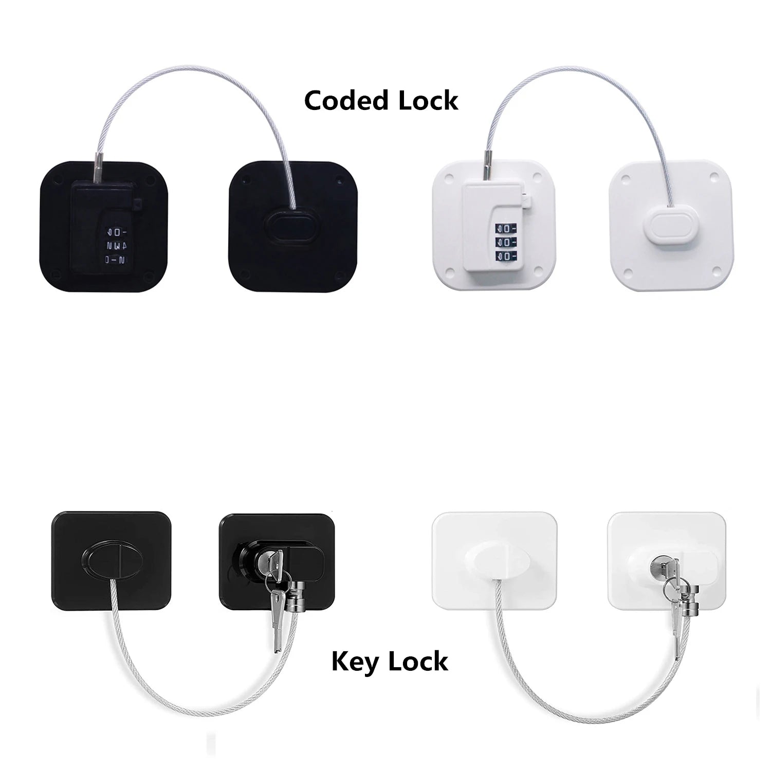 Cabinet & drawer safety lock set