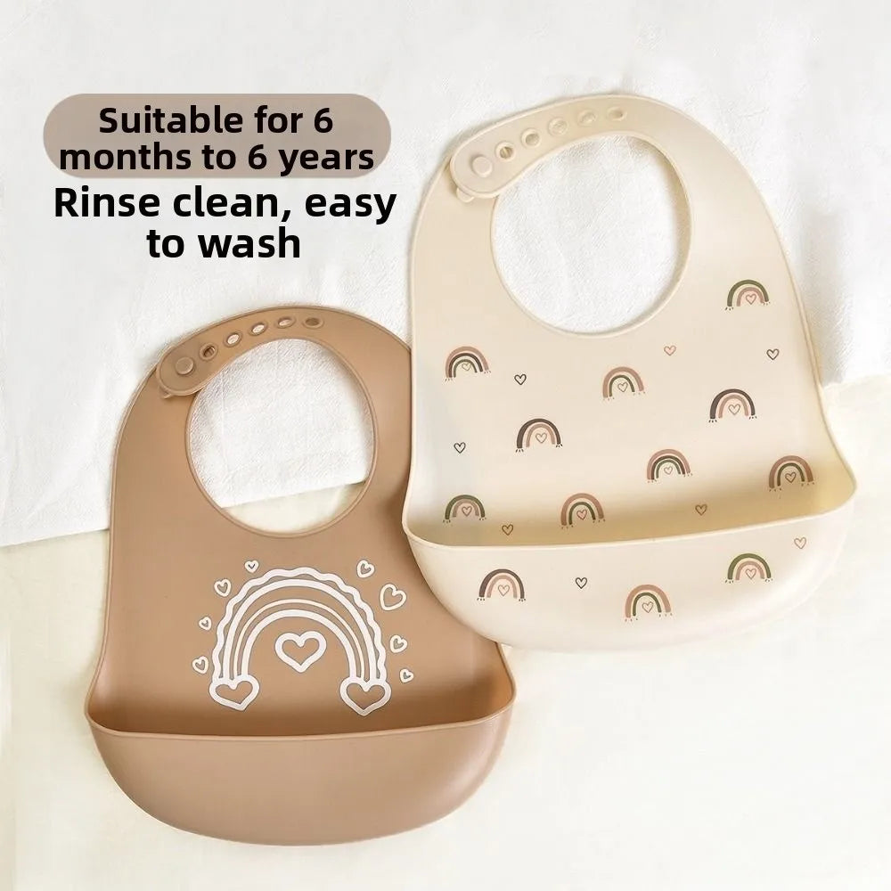 Silicone bib with food catche