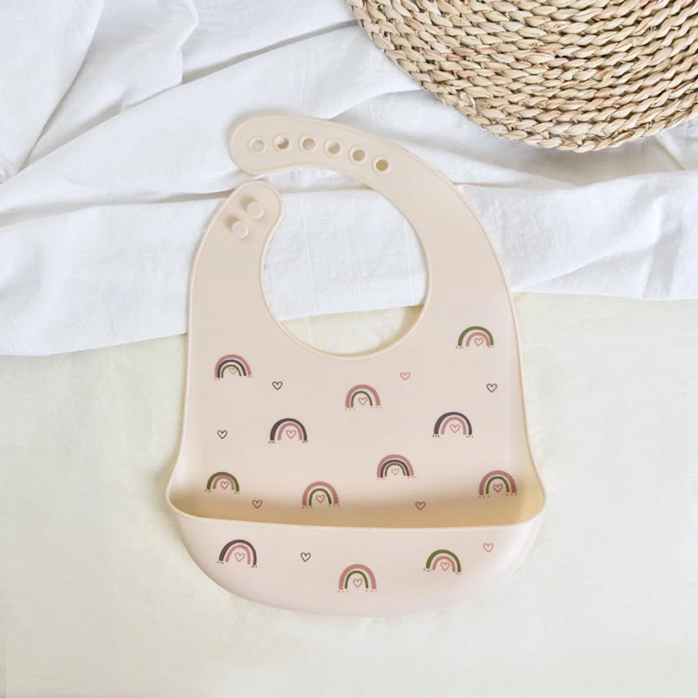 Silicone bib with food catche