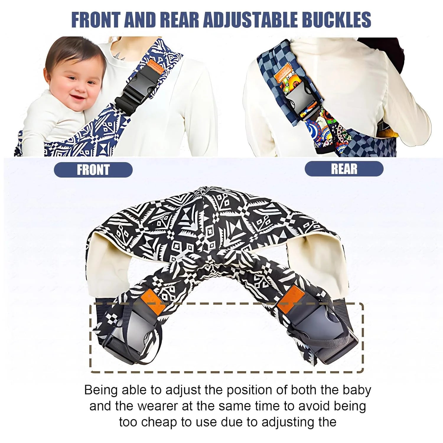 Adjustable baby carrier wrap