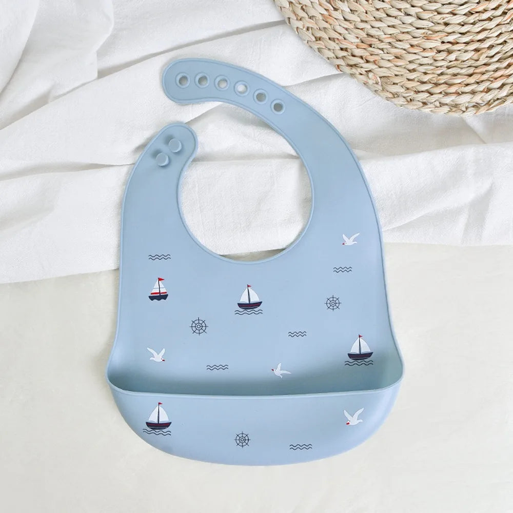 Silicone bib with food catche