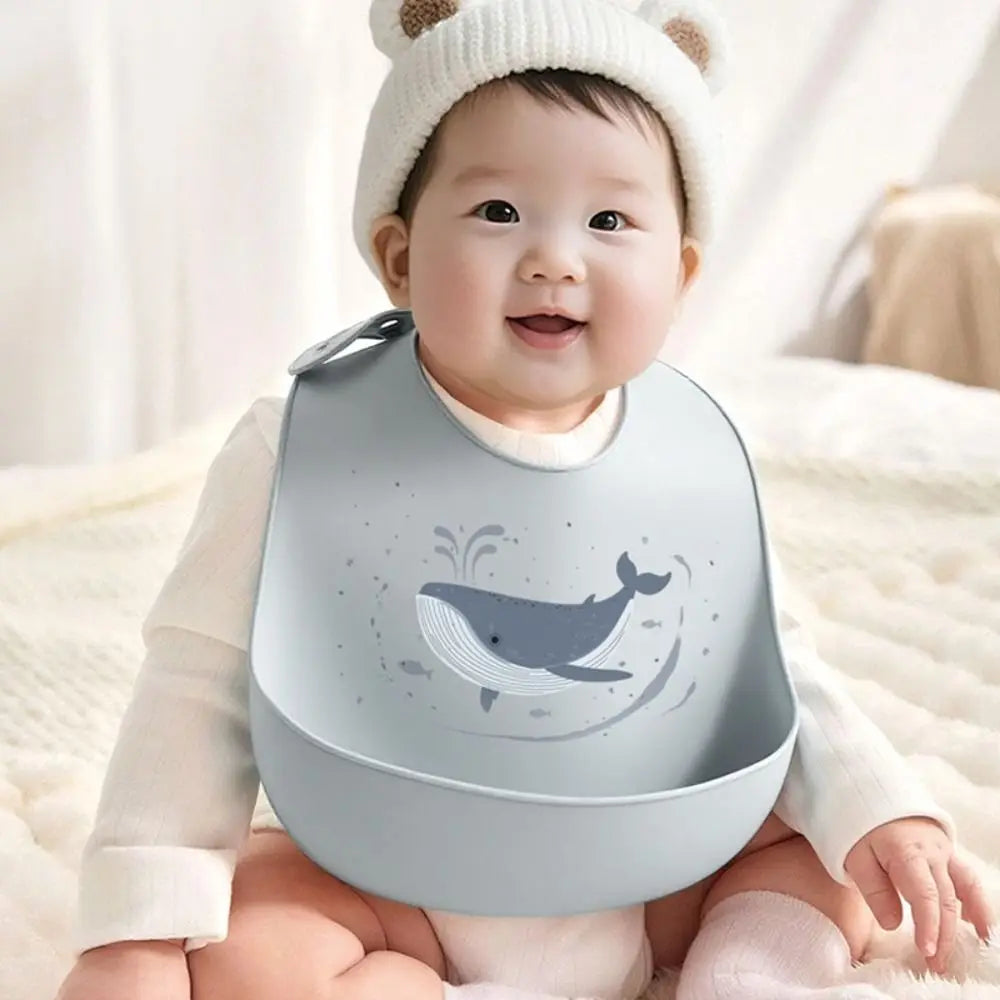 Silicone bib with food catche