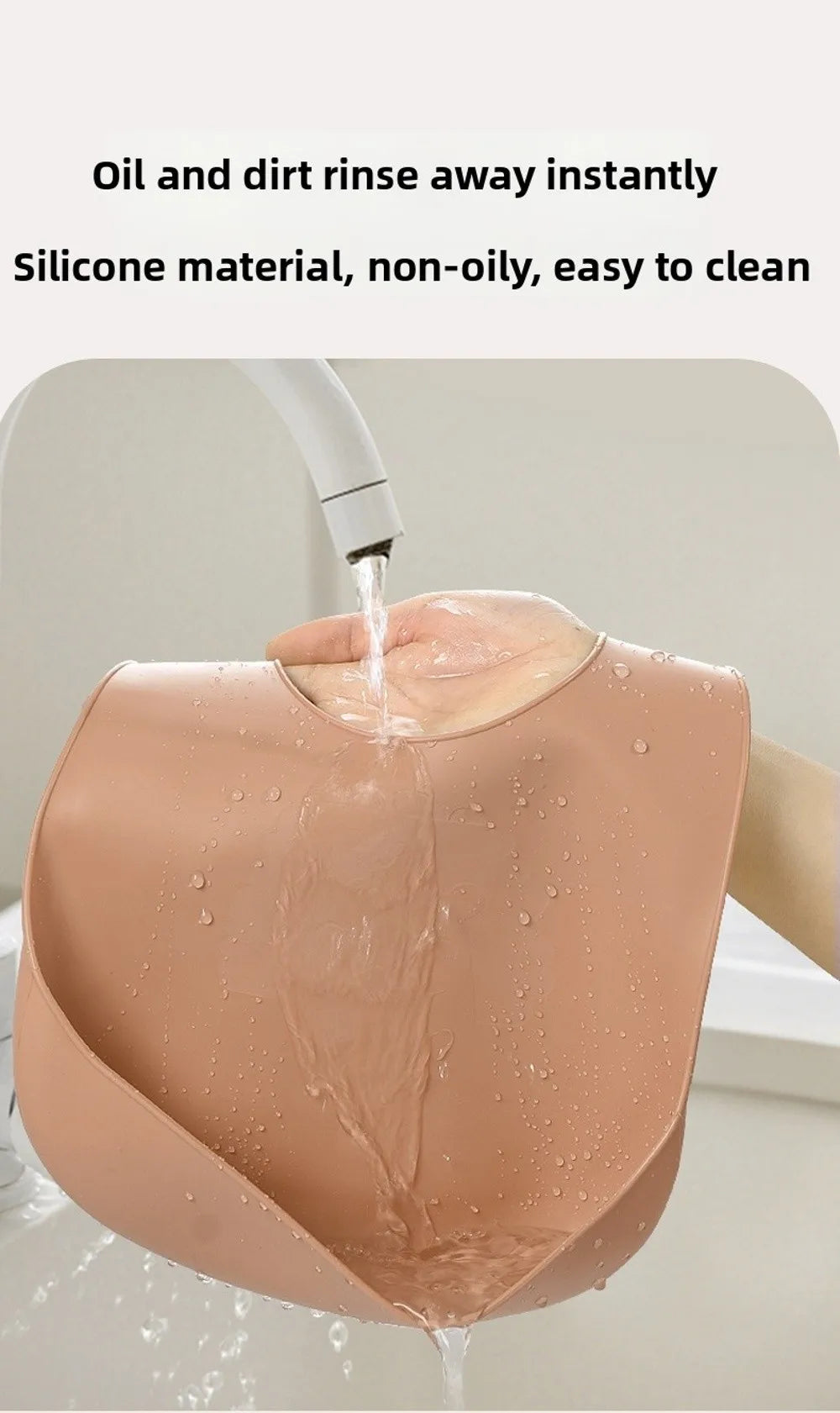 Silicone bib with food catche