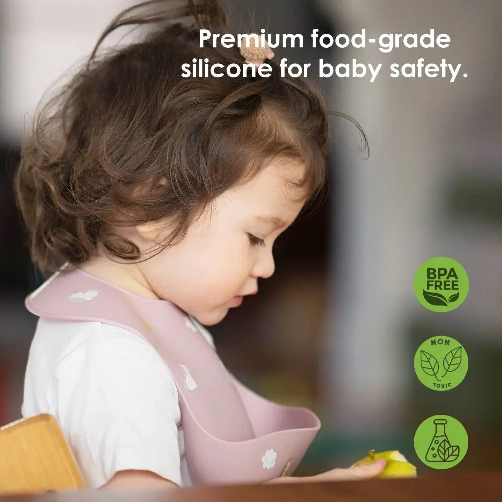 Silicone bib with food catche