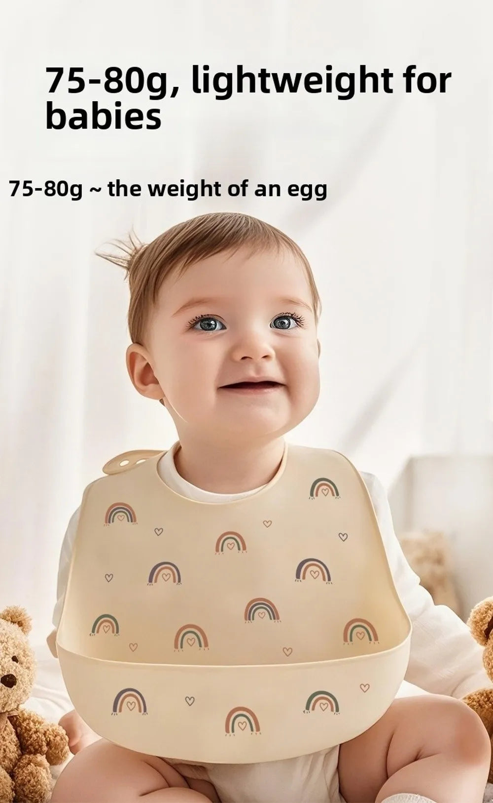 Silicone bib with food catche