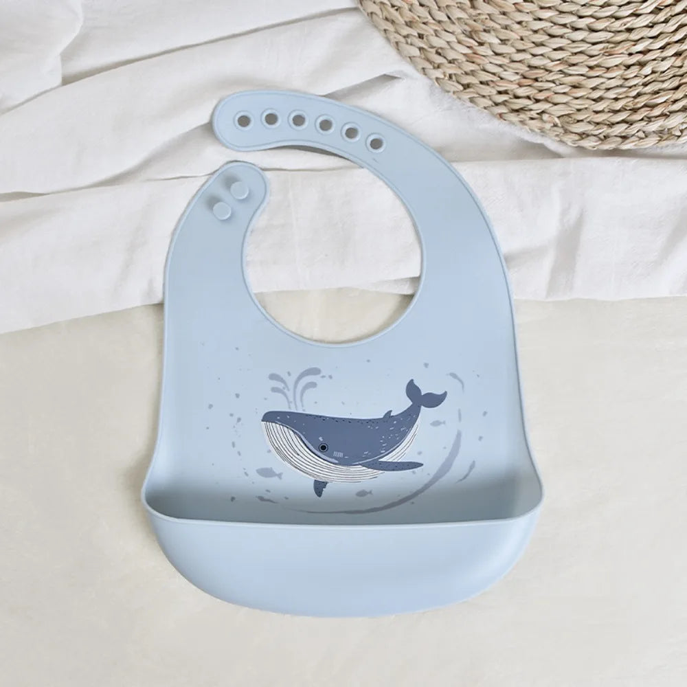 Silicone bib with food catche